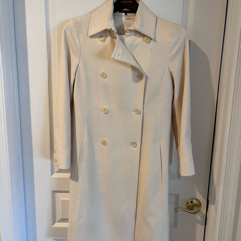 Theory Cream Trench Coat - Picture 1 of 13